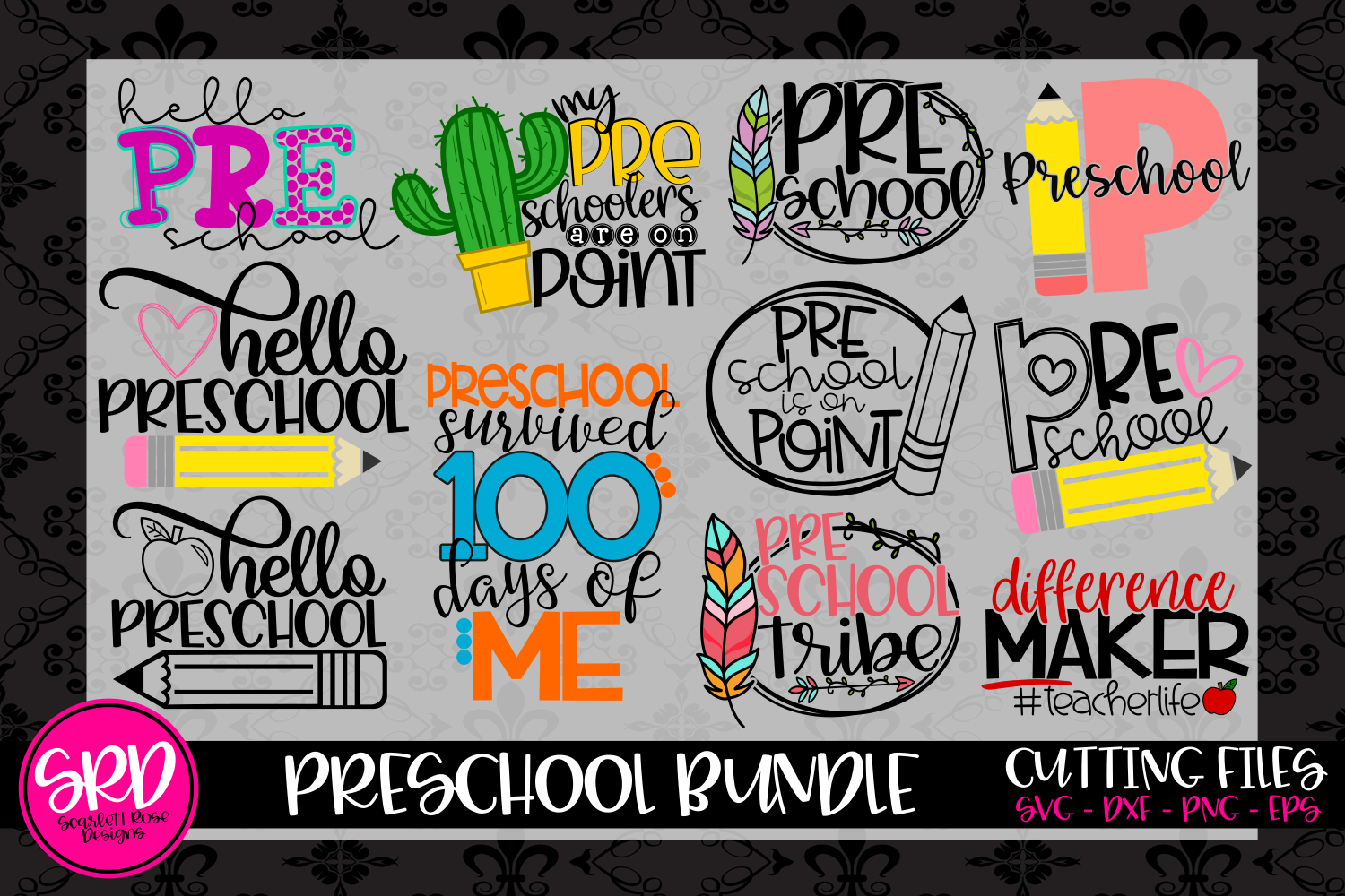 Download School Svg The Preschool Svg Bundle Cut File Scarlett Rose Designs