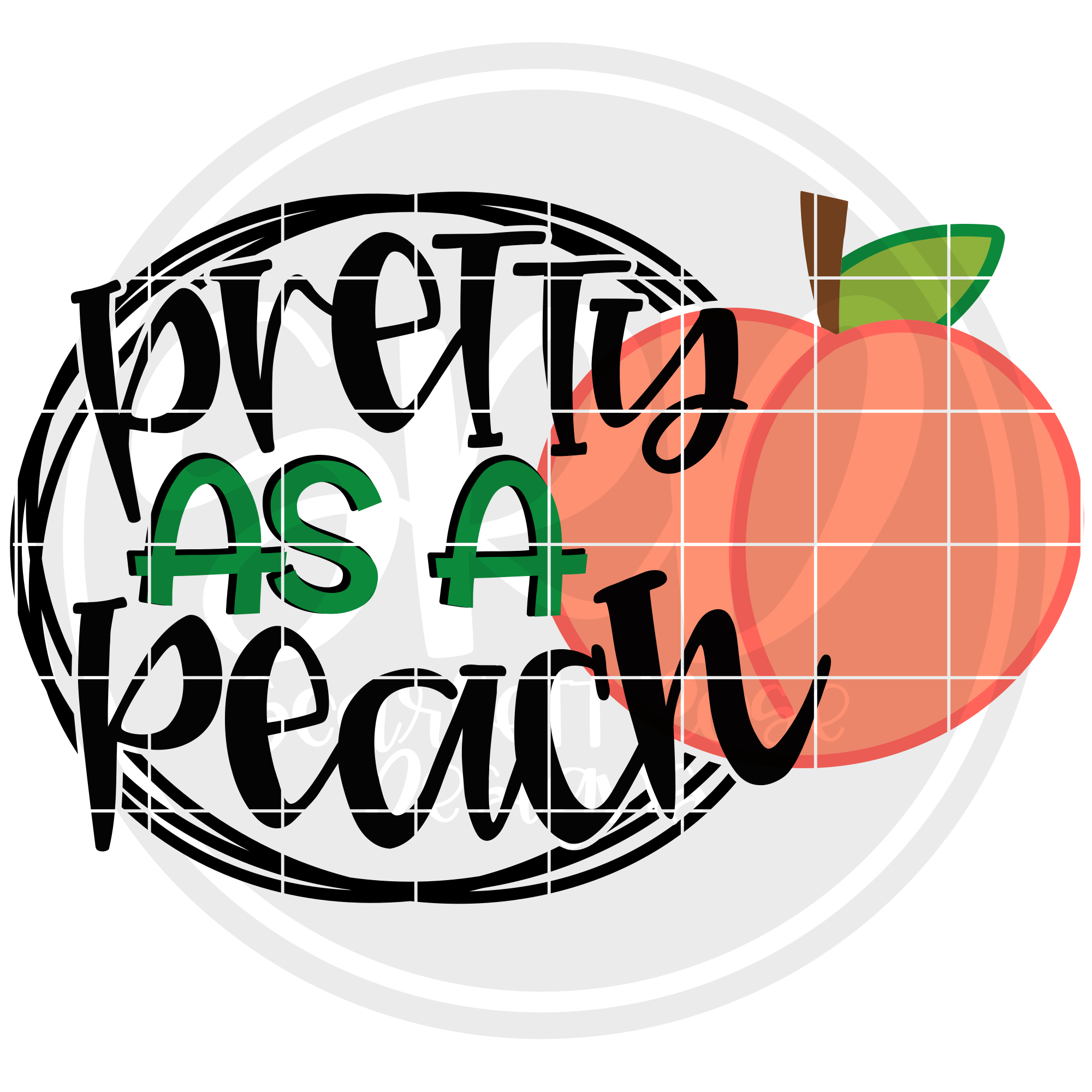 Southern Svg, Pretty as a Peach SVG - Scarlett Rose Designs