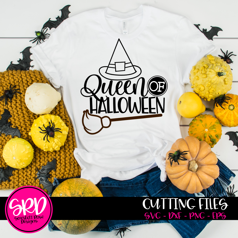 Halloween SVG, Queen of Halloween SVG - Black - Scarlett Rose Designs