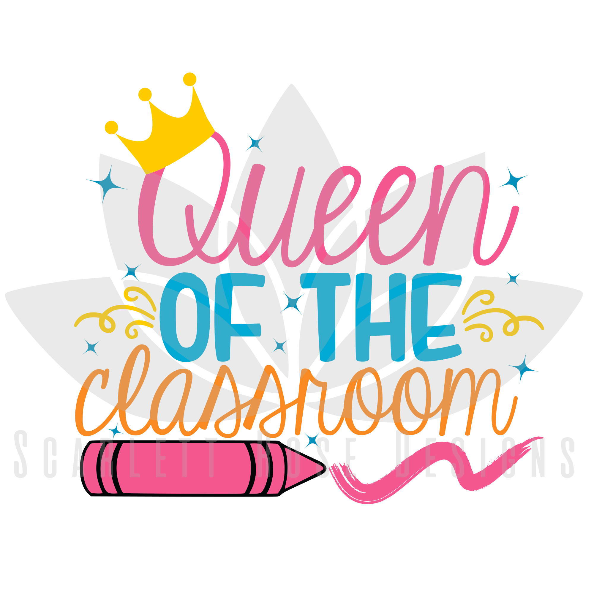 Download Back To School SVG cut file, Queen of the Classroom Design ...