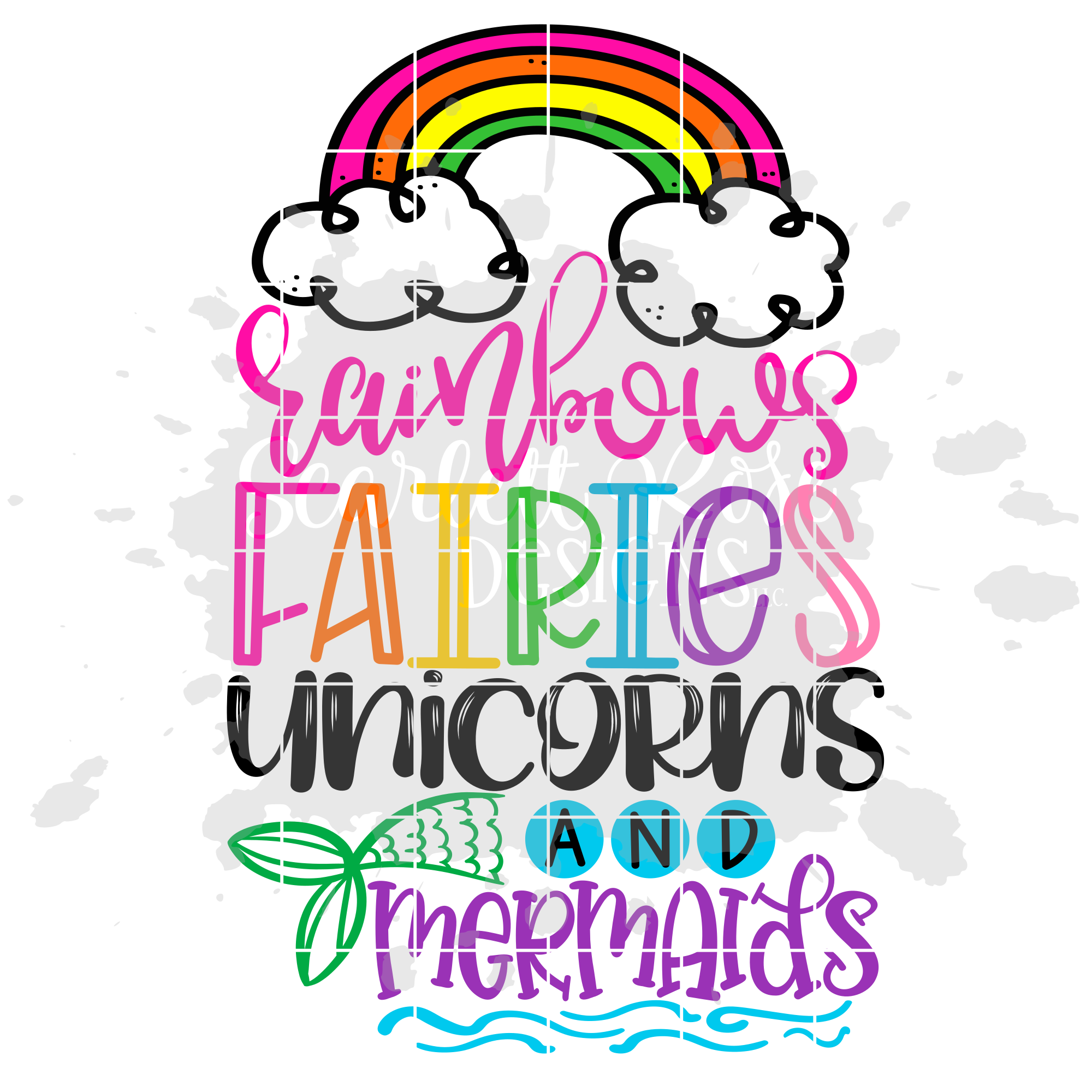 Download Rainbows Fairies Unicorns And Mermaids Svg Cut File Scarlett Rose Designs PSD Mockup Templates