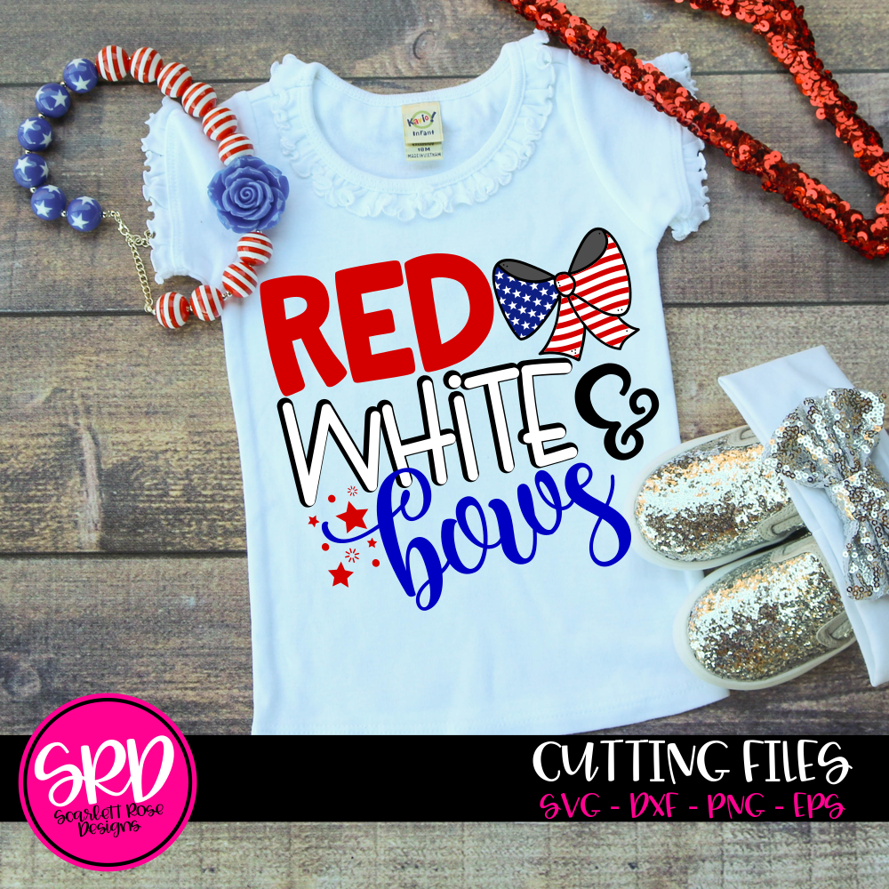 Download Fourth Of July Svg Red White Bows Svg Cut File Scarlett Rose Designs