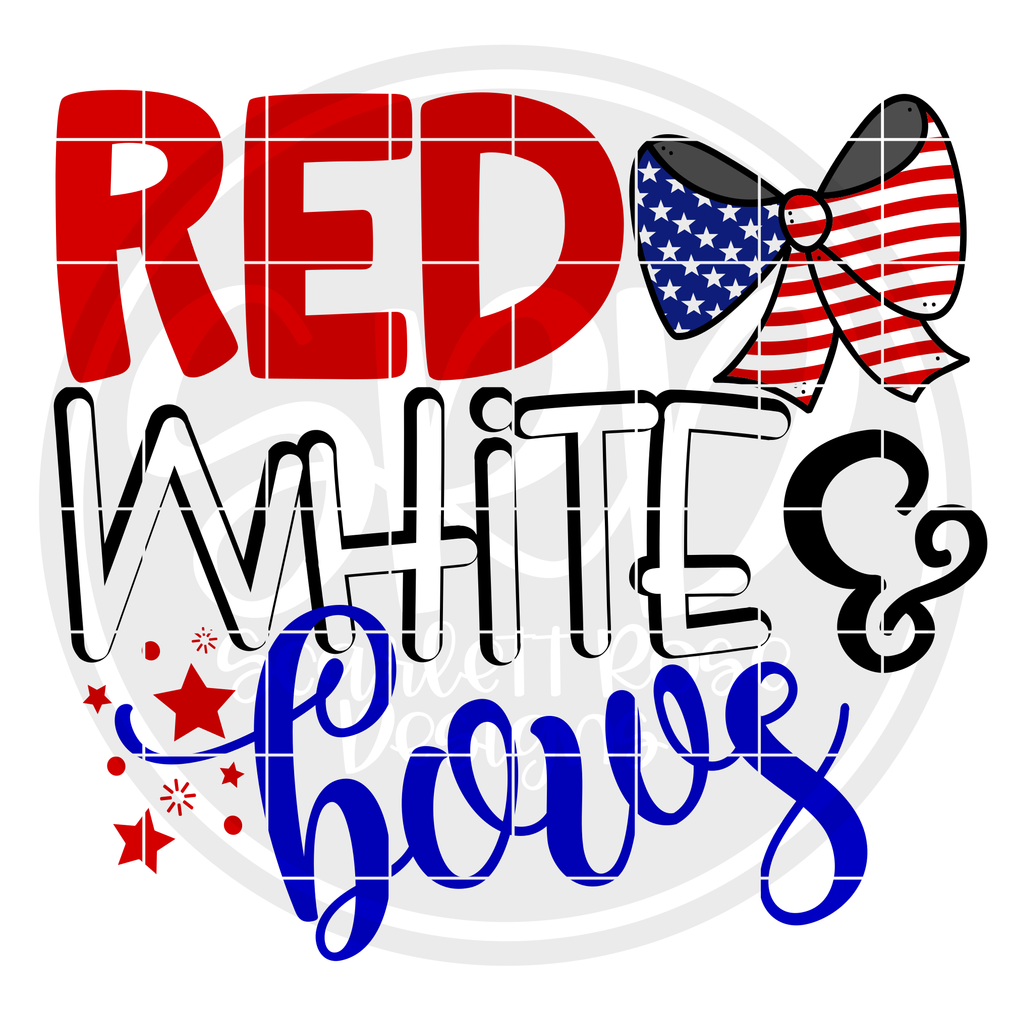 Download Fourth Of July Svg Red White Bows Svg Cut File Scarlett Rose Designs