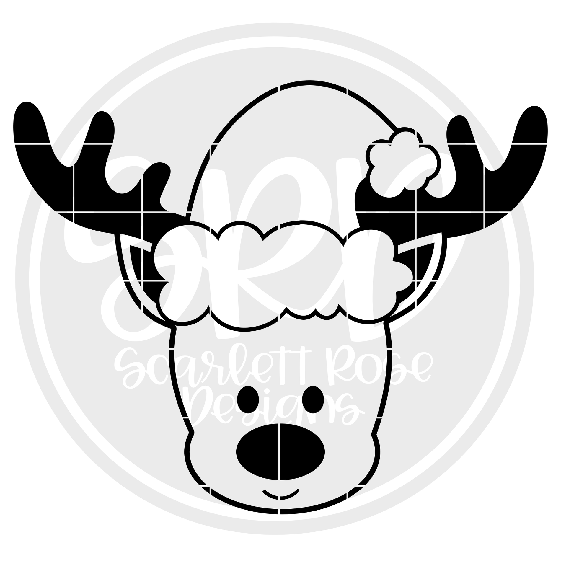 Download Reindeer Boy 2019 - Black SVG cut file - Scarlett Rose Designs