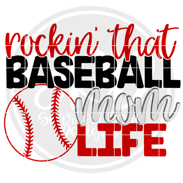 Download Sports SVG, Rockin' that Baseball Mom Life SVG cut file ...