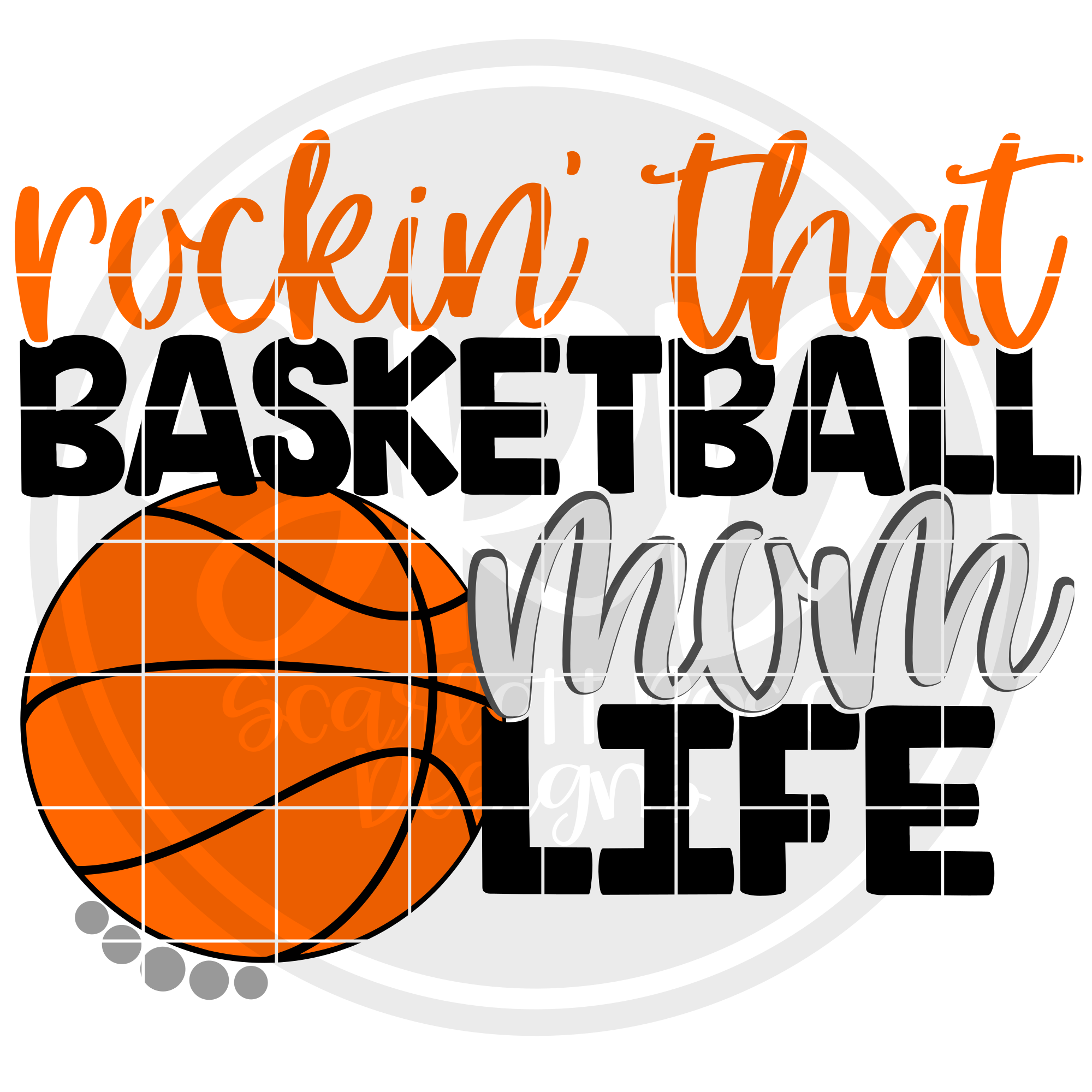 Download Sports SVG, Rockin' that Basketball Mom Life SVG cut file - Scarlett Rose Designs