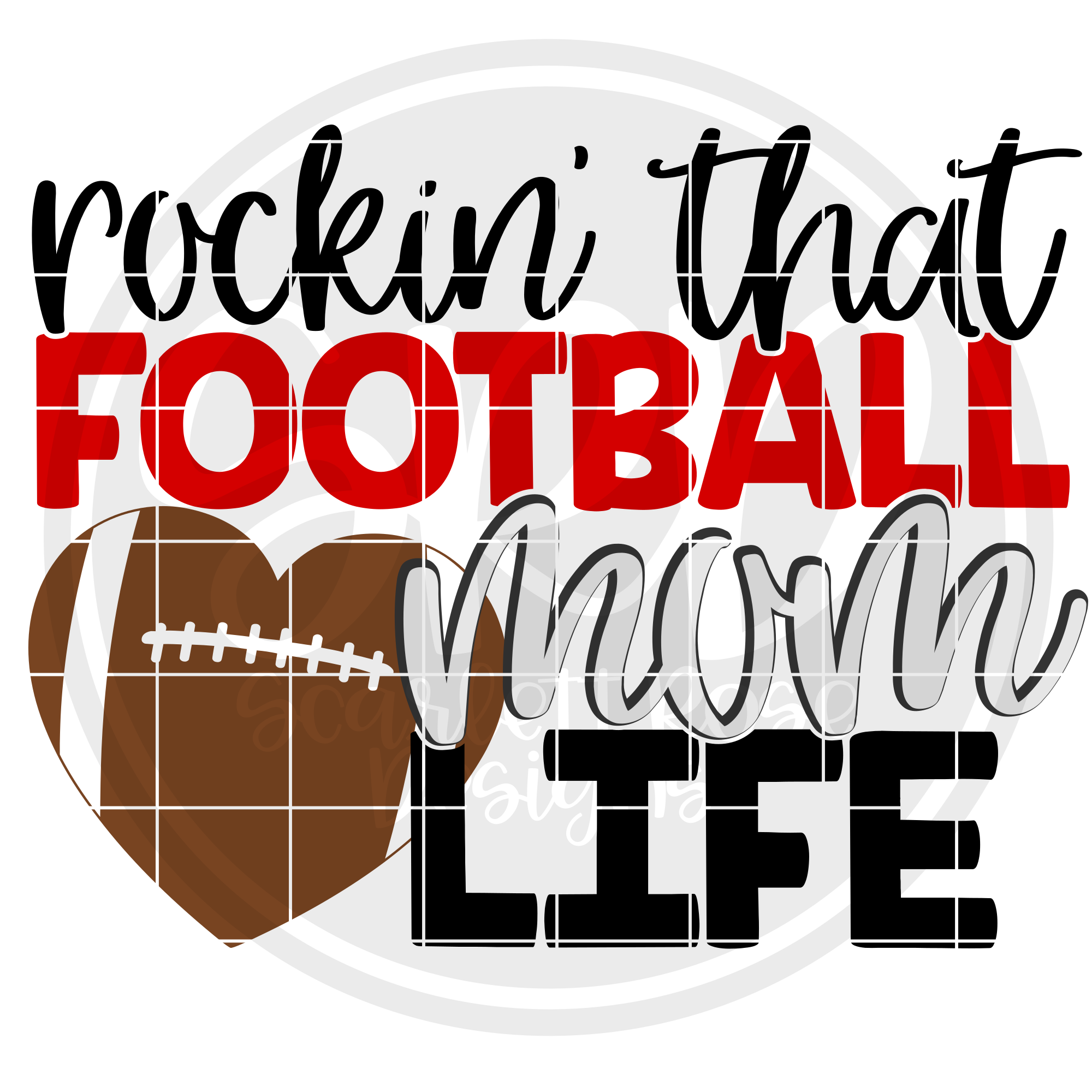 Download Sports SVG, Rockin' that Football Mom Life SVG cut file - Scarlett Rose Designs
