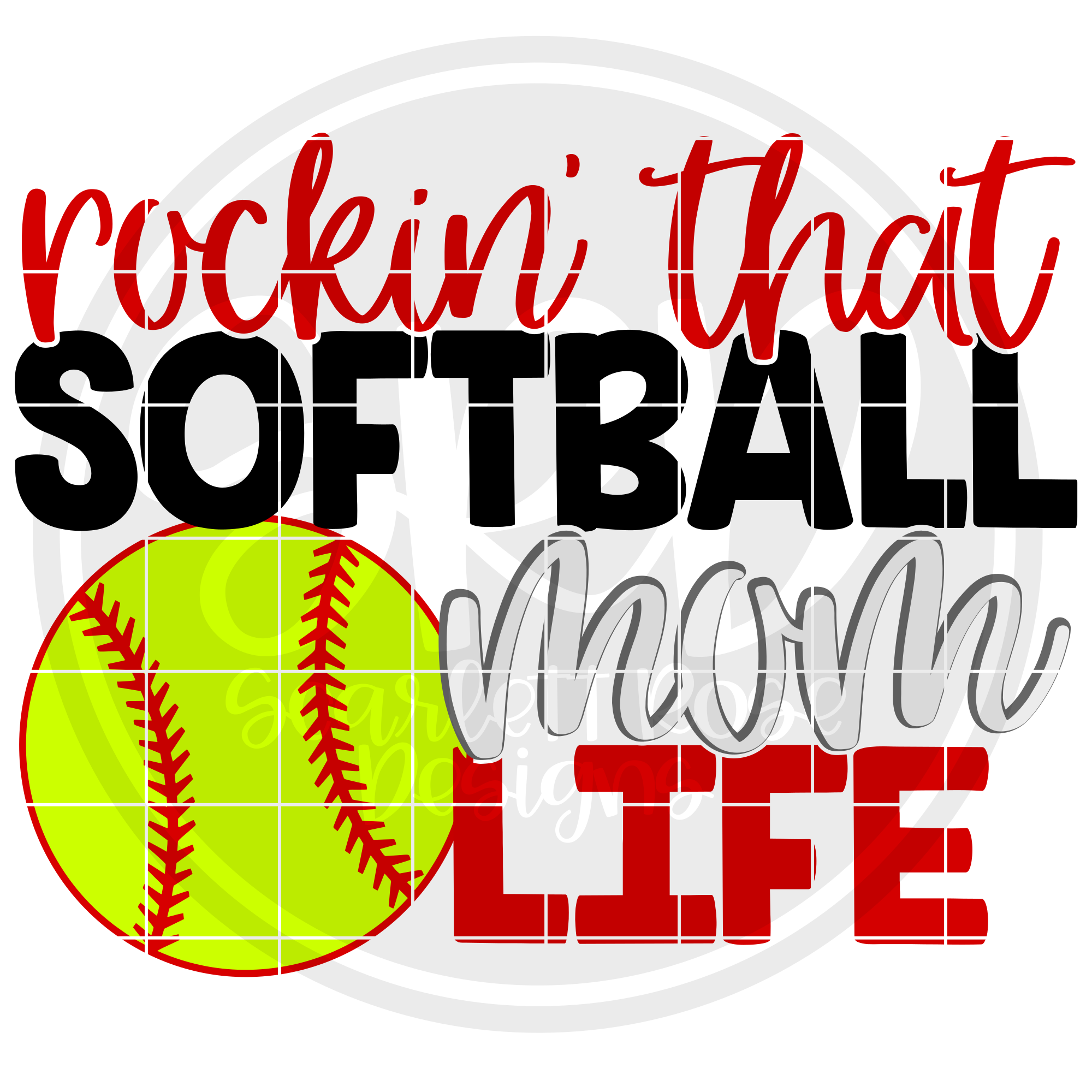 Download Sports SVG, Rockin' that Softball Mom Life SVG cut file ...