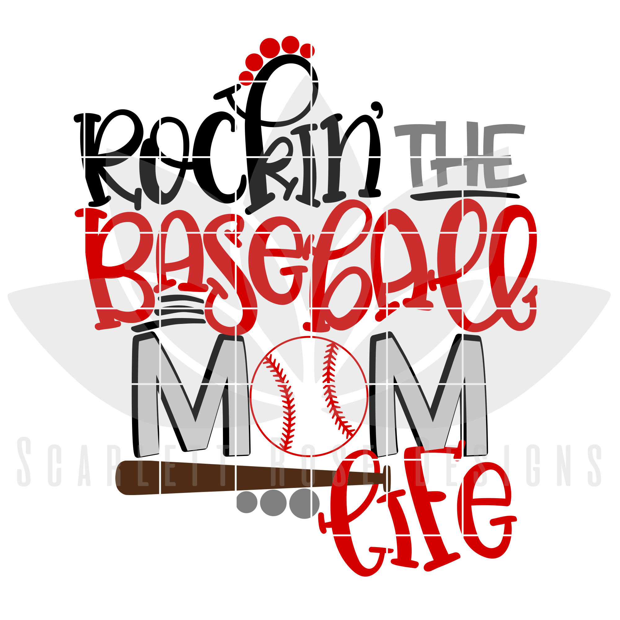 Download Sports, Rockin The Baseball Mom Life SVG - Scarlett Rose ...