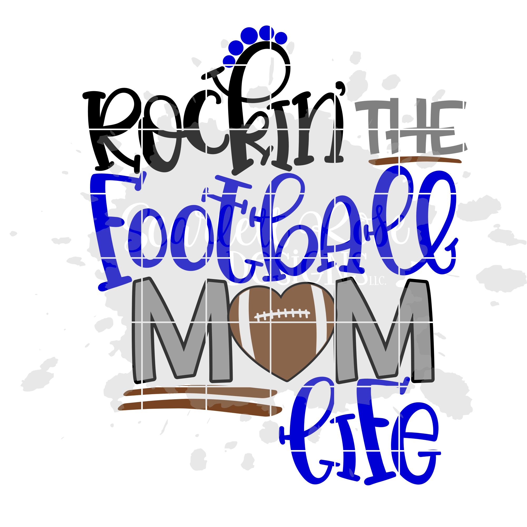Download Football SVG, Rockin' the Football Mom Life - Football SVG ...