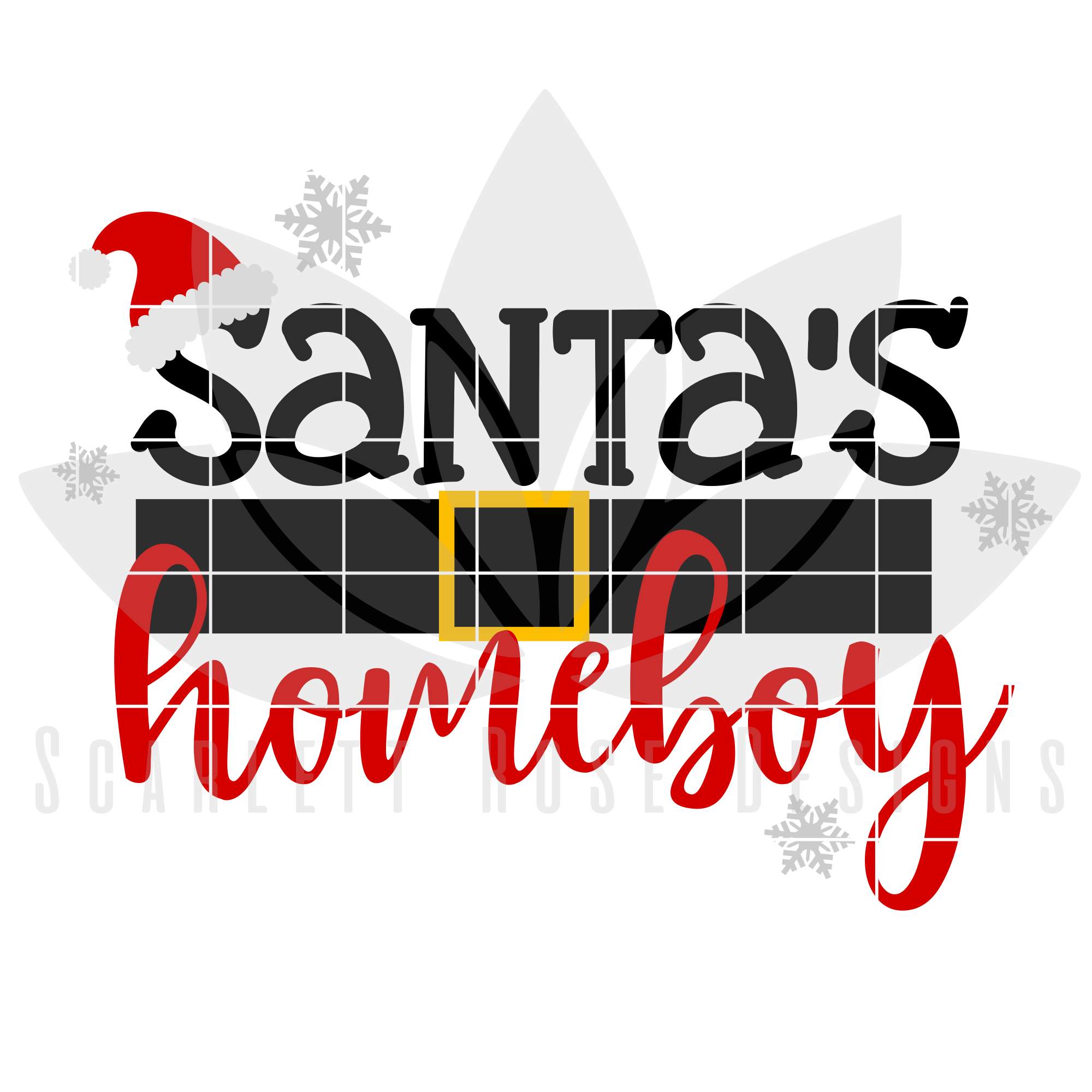 Christmas SVG, DXF, Santa's Homeboy cut file - Scarlett ...