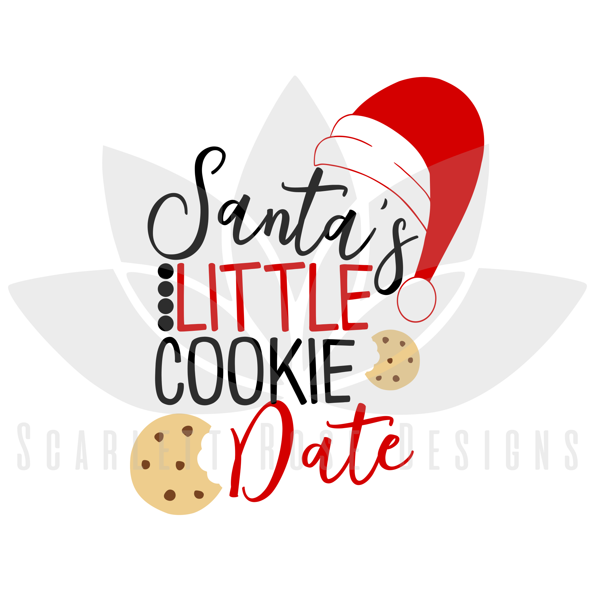 Download Christmas SVG cut file, Santa's Little Cookie Date SVG - Scarlett Rose Designs