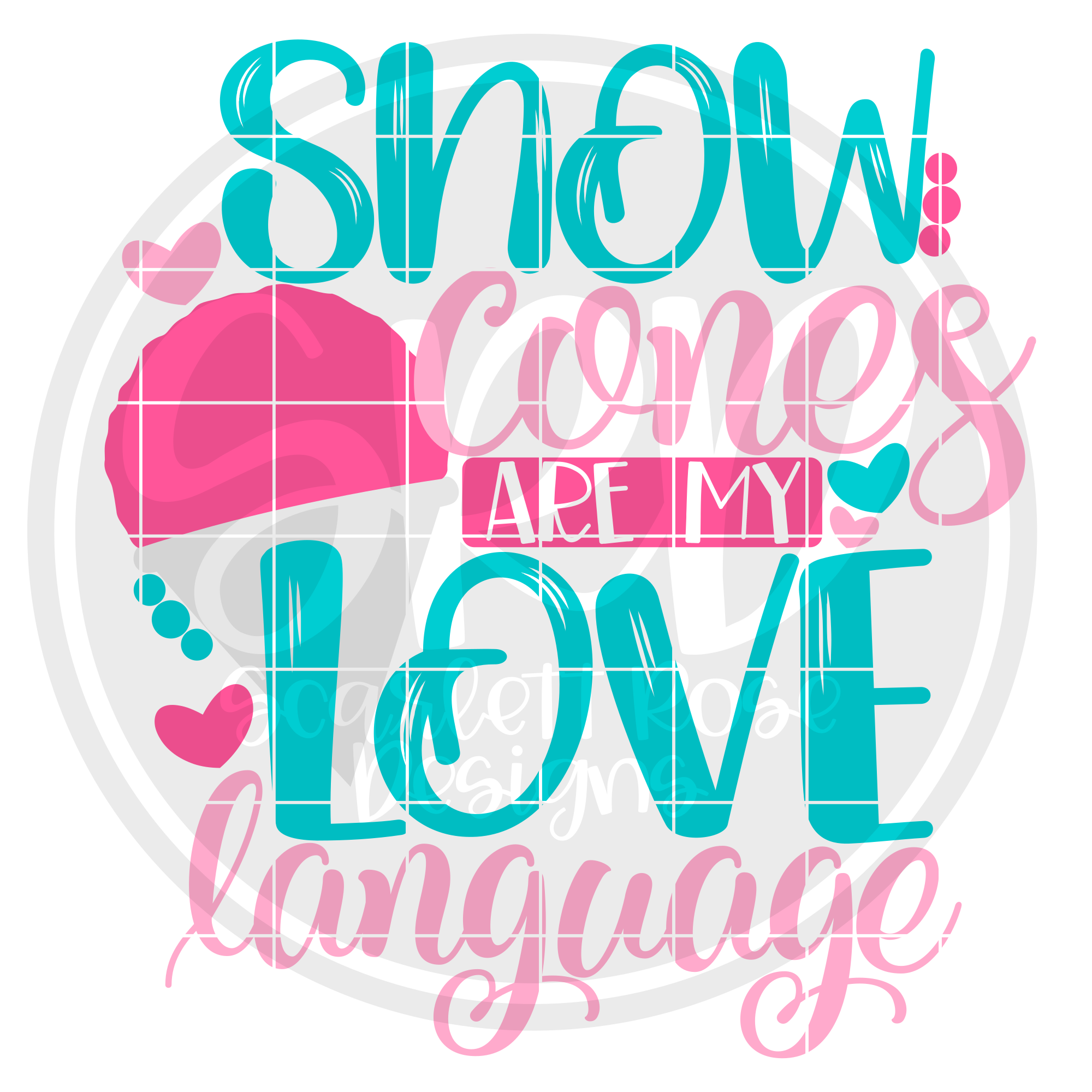 Summer Svg Snow Cones Are My Love Language Svg Scarlett Rose Designs