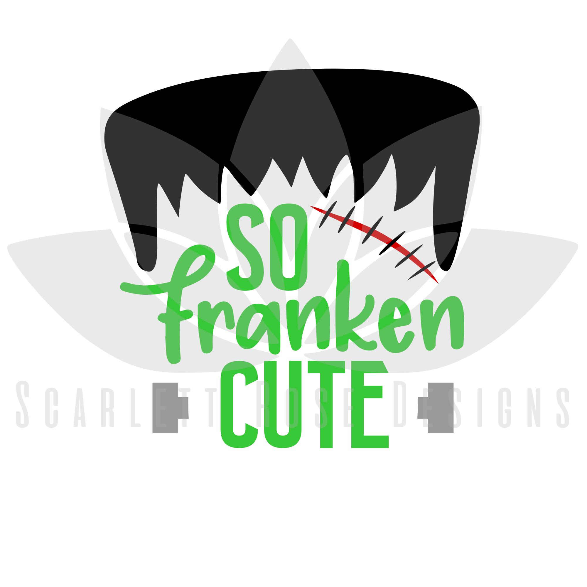 Download Halloween SVG cut file, So Franken Cute boy shirt - Scarlett Rose Designs