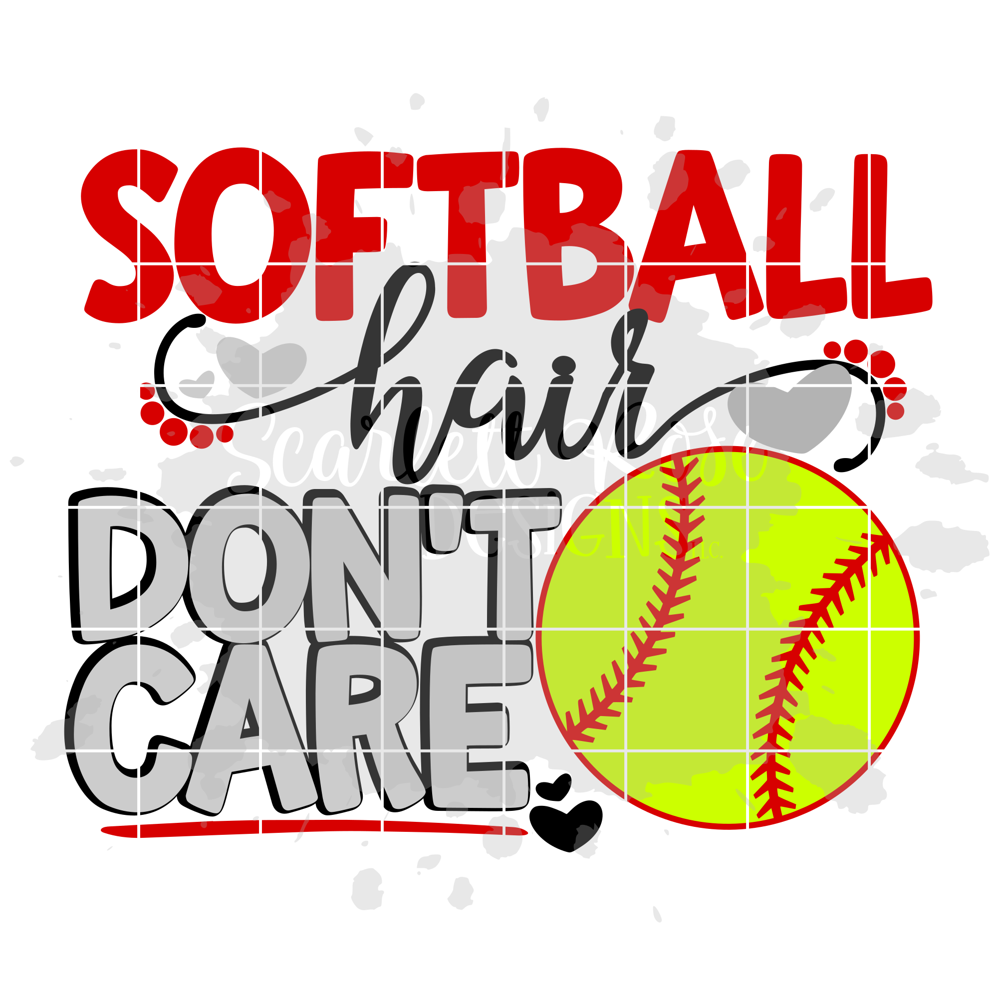 Download Softball Hair Don't Care - Softball SVG - Scarlett Rose ...