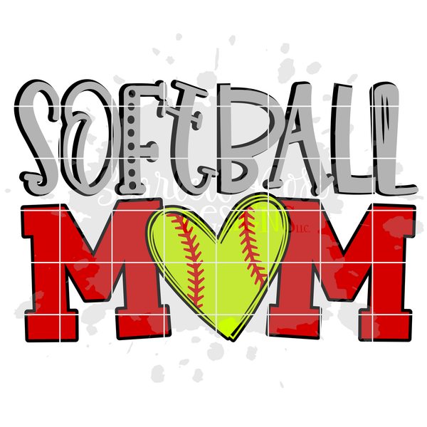 Sports, Softball Mom SVG cut file - Scarlett Rose Designs