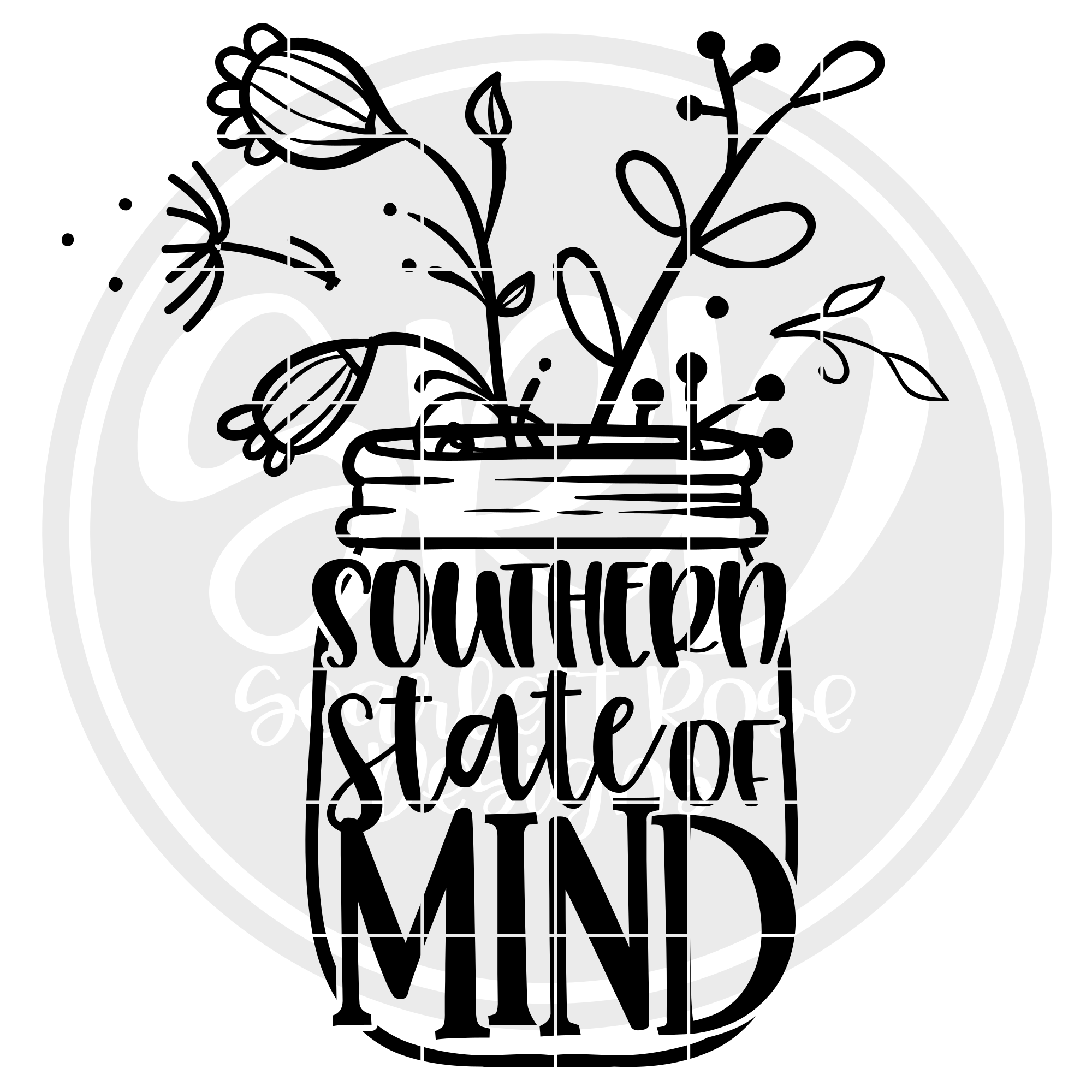 Download Southern Svg, Southern State of Mind - Flowers SVG ...