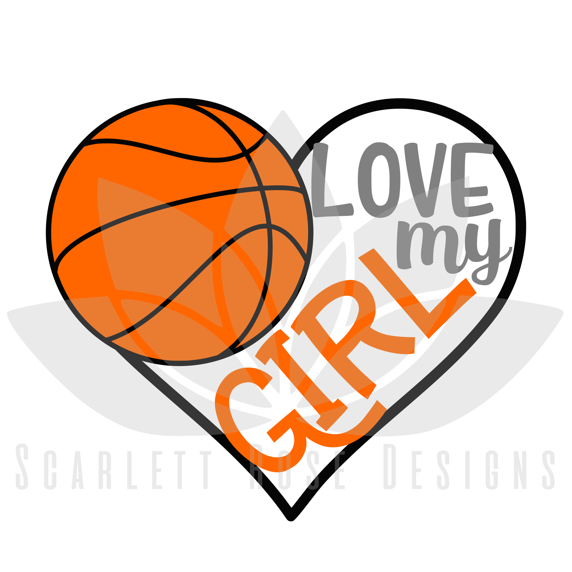 Download Basketball Sports SVG cut file, Love my Girl Basketball ...