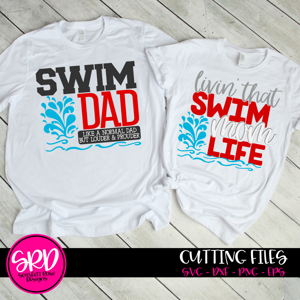 Download Sports Svg Swim Dad Swim Mom Svg Set Cut File Scarlett Rose Designs