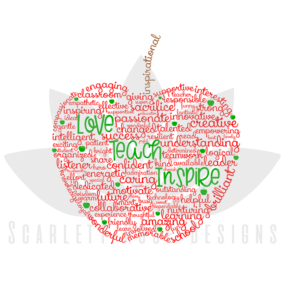 Download Mother's Day SVG cut file, Best Bonus Mom Heart Word Cloud - Scarlett Rose Designs