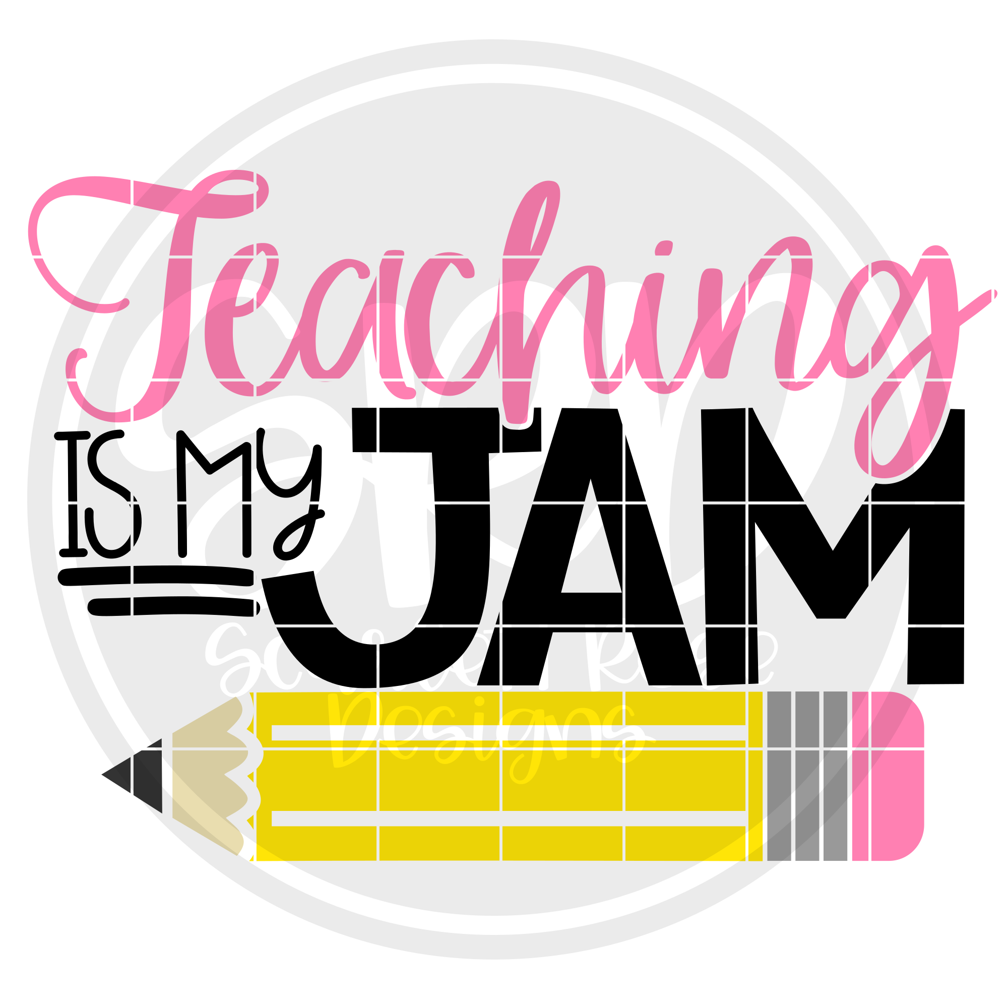 School SVG, Teaching is my Jam SVG cut file - Scarlett ...