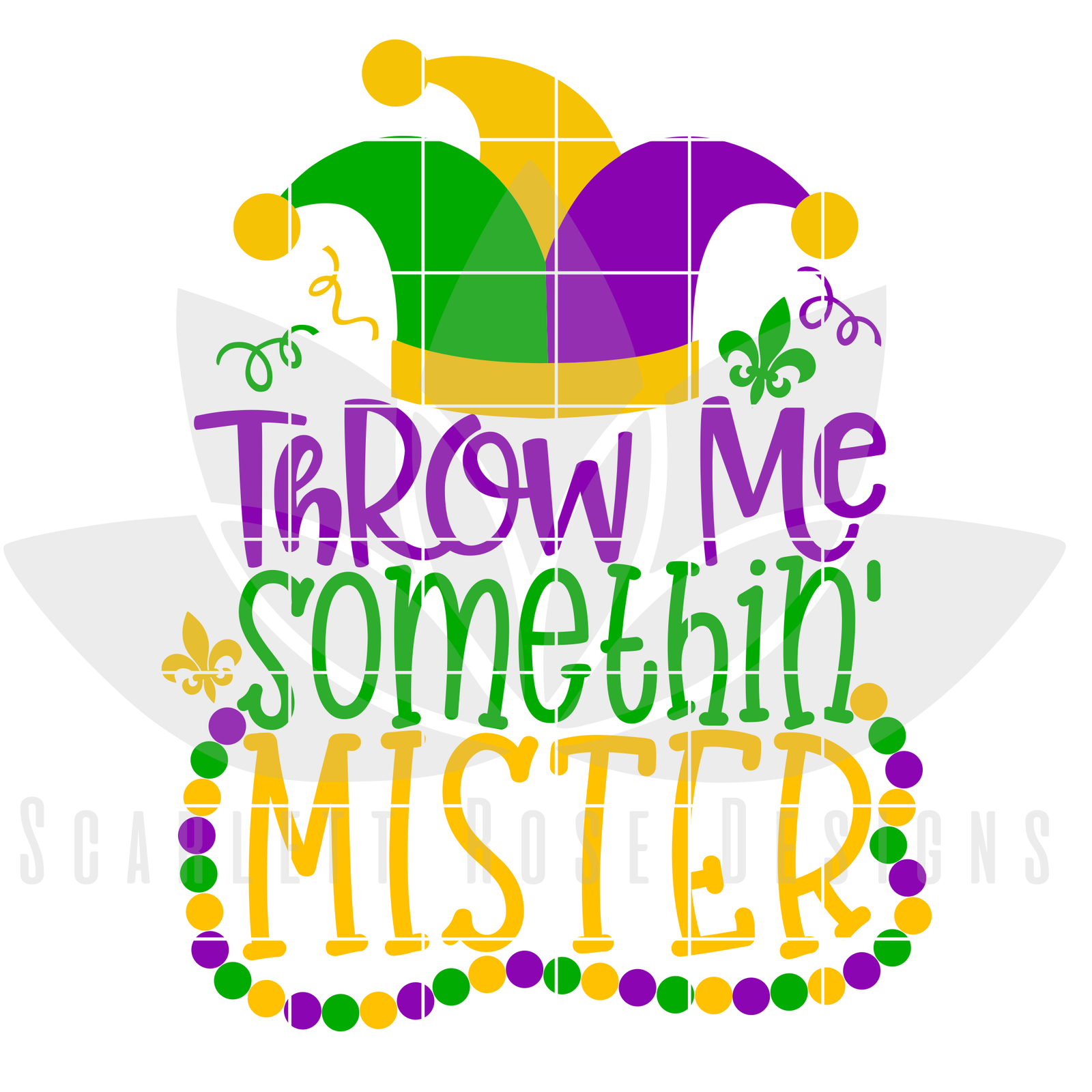 Download Mardi Gras SVG, DXF, Throw Me Somethin Mister cut file - Scarlett Rose Designs