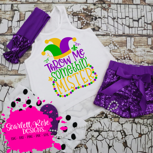 Download Mardi Gras SVG, DXF, Throw Me Somethin Mister cut file ...