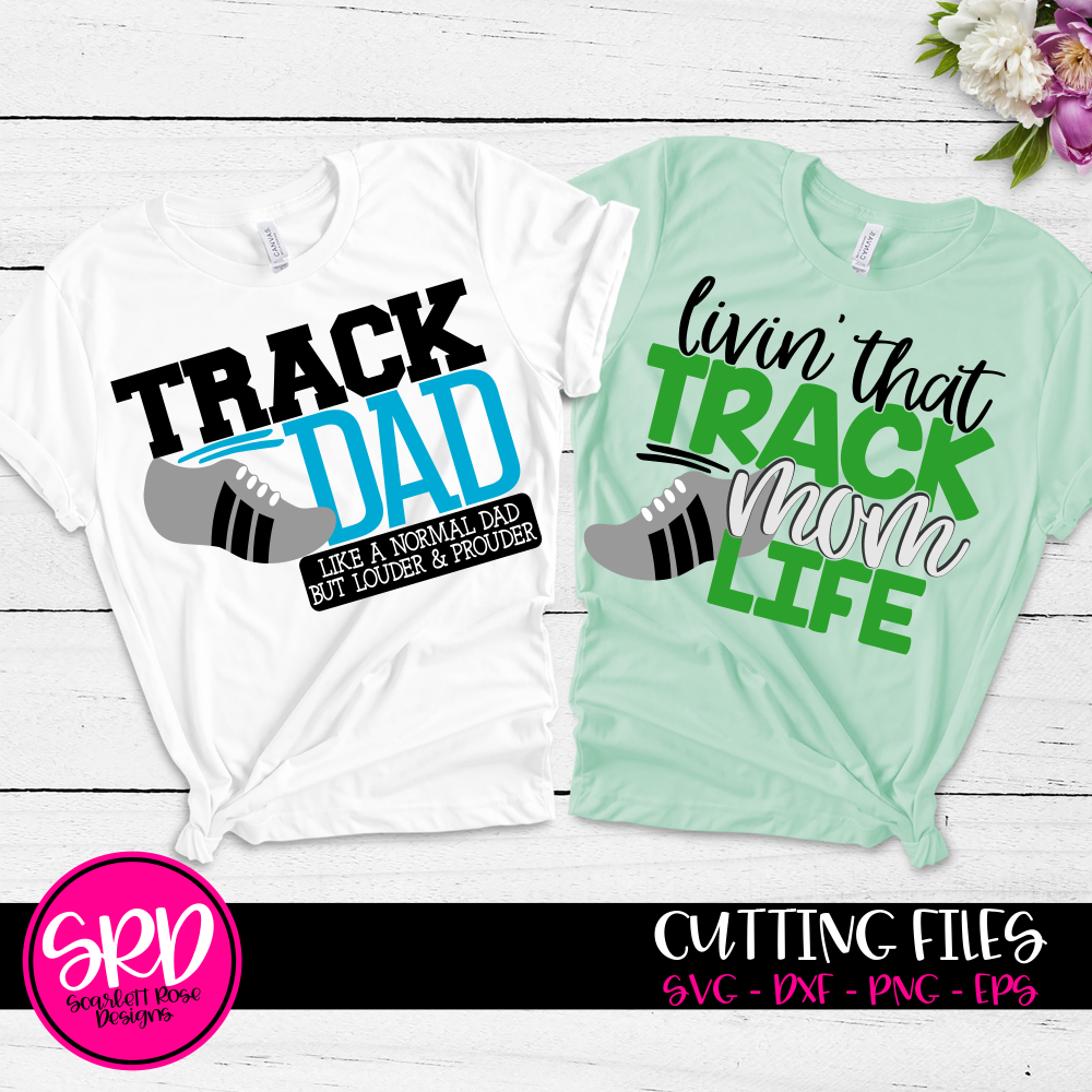 Download Sports Svg Track Dad Track Mom Svg Set Cut File Scarlett Rose Designs