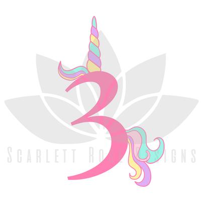 Download Unicorn Birthday Numbers Svg Cut File Unicorn Horn Numbers Svg Scarlett Rose Designs