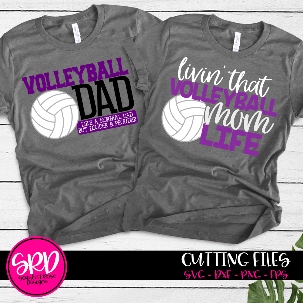 Download Sports SVG, Volleyball Dad - Volleyball Mom SVG SET cut file - Scarlett Rose Designs