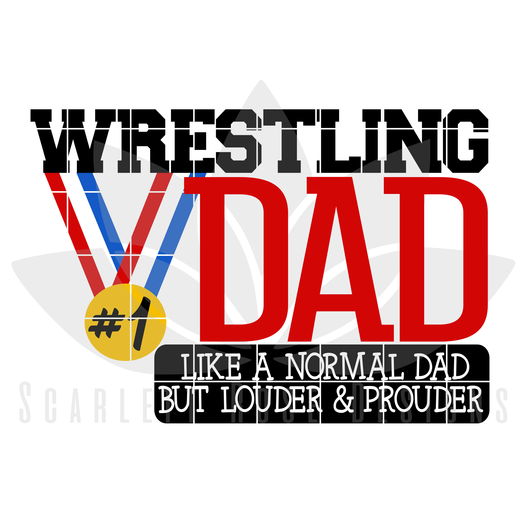 Download Sports SVG, Wrestling Dad - Louder & Prouder SVG cut file - Scarlett Rose Designs