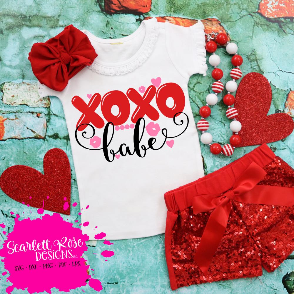 Download Valentine's Day SVG, Xoxo Babe SVG - Scarlett Rose Designs