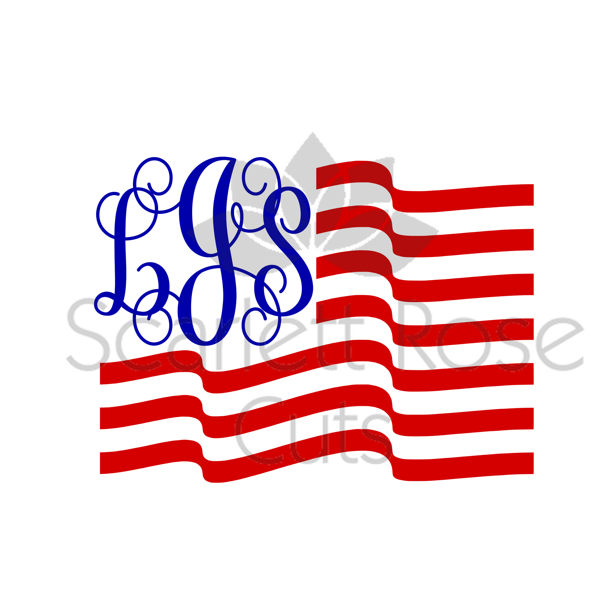 Download Fourth of July SVG cut file, American Flag Monogram Frame ...