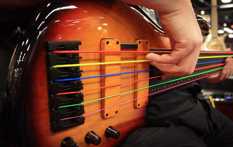 Dr Neon Orange 4 String Bass Guitar Strings With K3 Guitarpusher