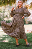 Plus Size Animal Print Smocked Tiered Dress - ONLINE EXCLUSIVE!