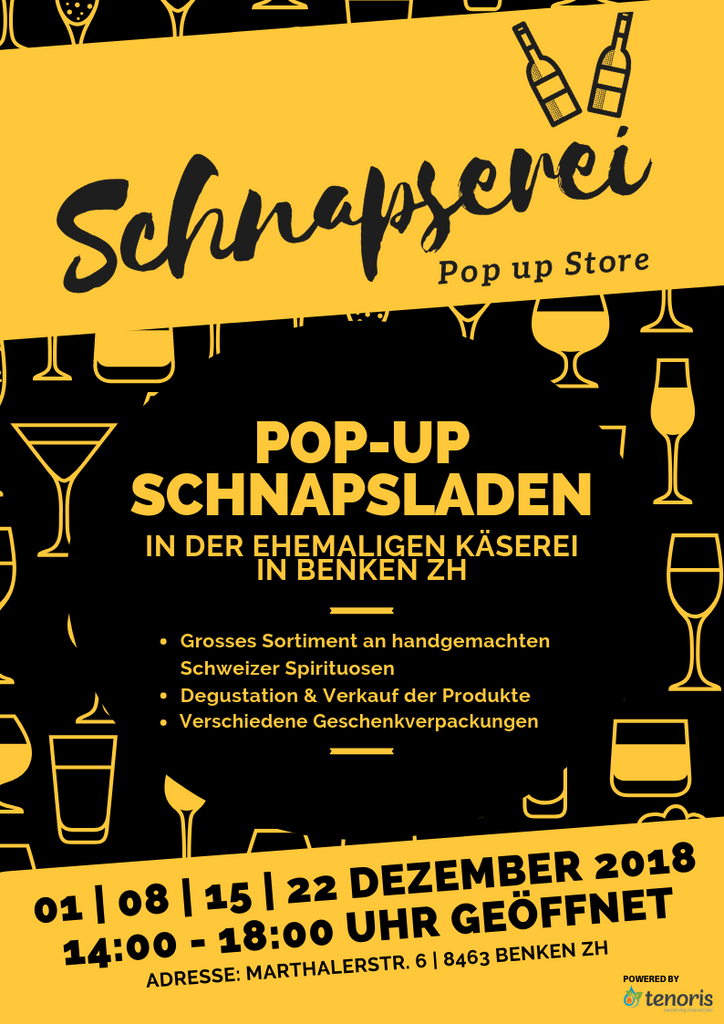 Schnapserei Pop-up Schnapsladen Benken ZH