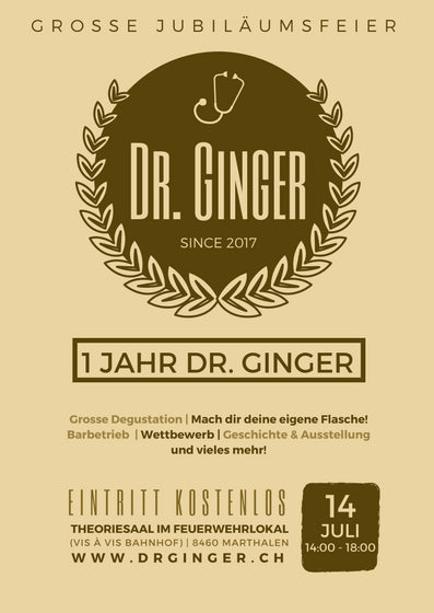 Flyer 1 Jahr Dr. Ginger