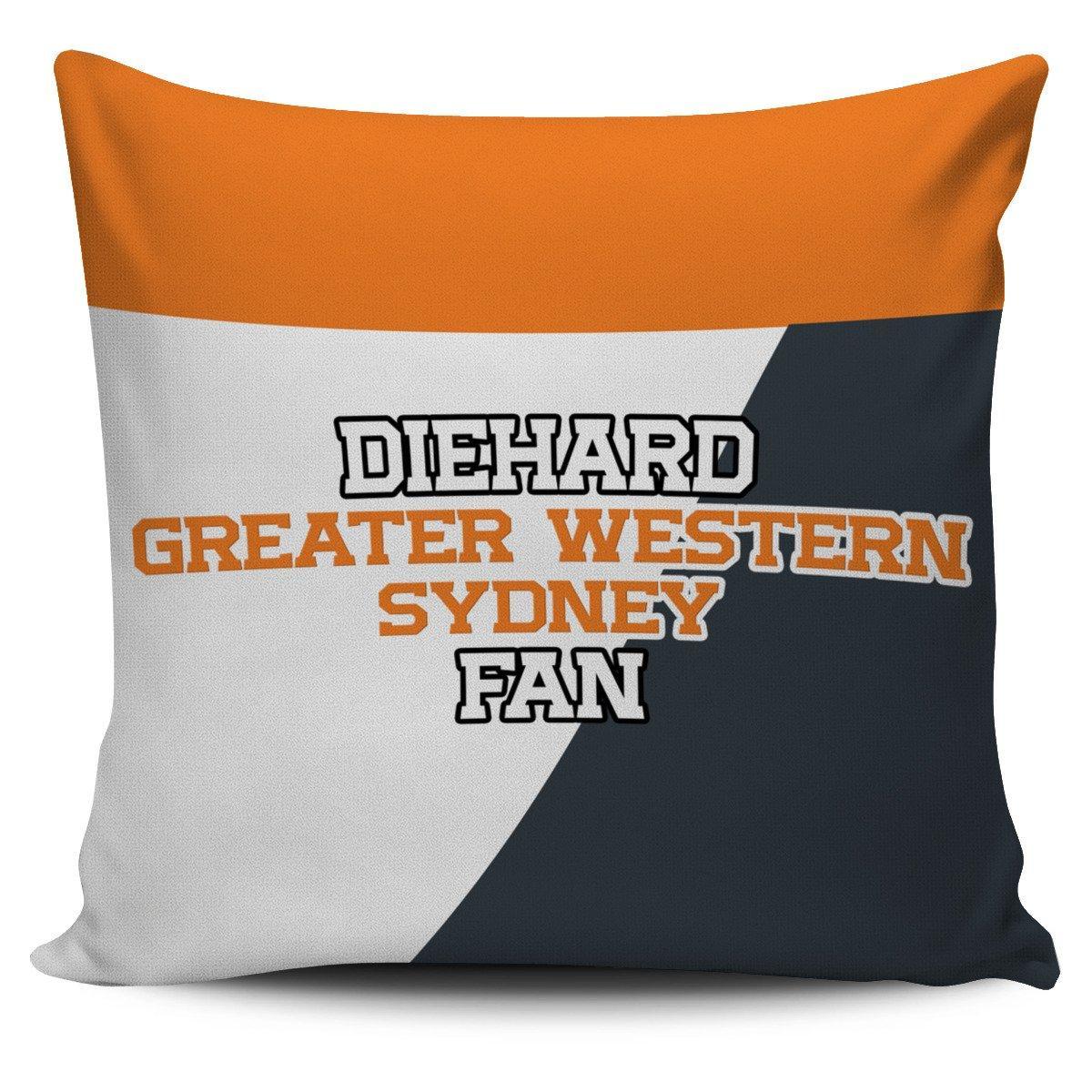 Diehard Greater Western Sydney Fan Pillow Cover Aussie Rules