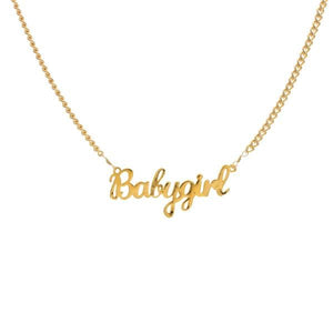 Gold BabyGirl Necklace – Adia Glam