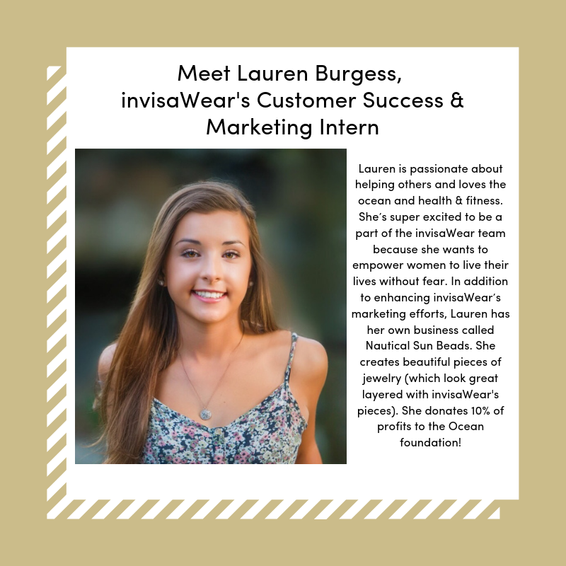 Meet Lauren Burgess, invisaWear's Customer Success & Marketing Intern - invisaWear® Blog