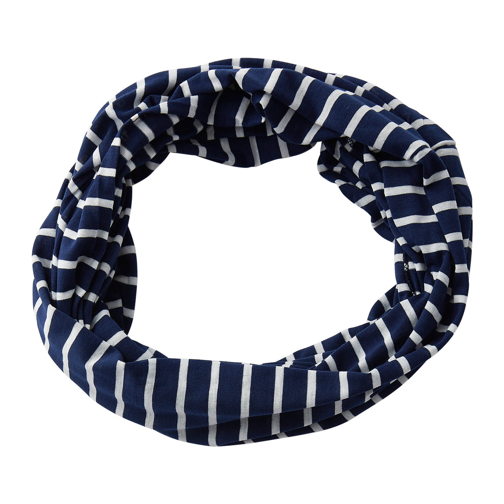 Striped Sport Infinity - Navy – Tickled Pink Gift