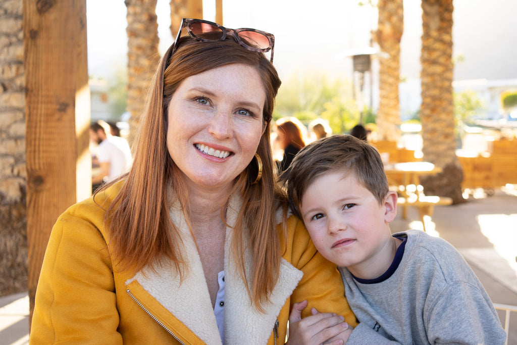 Janna Conner and son at ace hotel Palm Springs ca