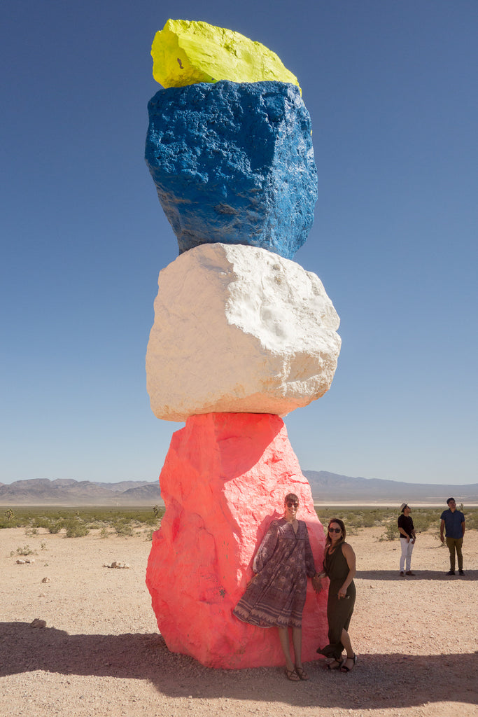 seven magic mountains Nevada desert neon totems art installation