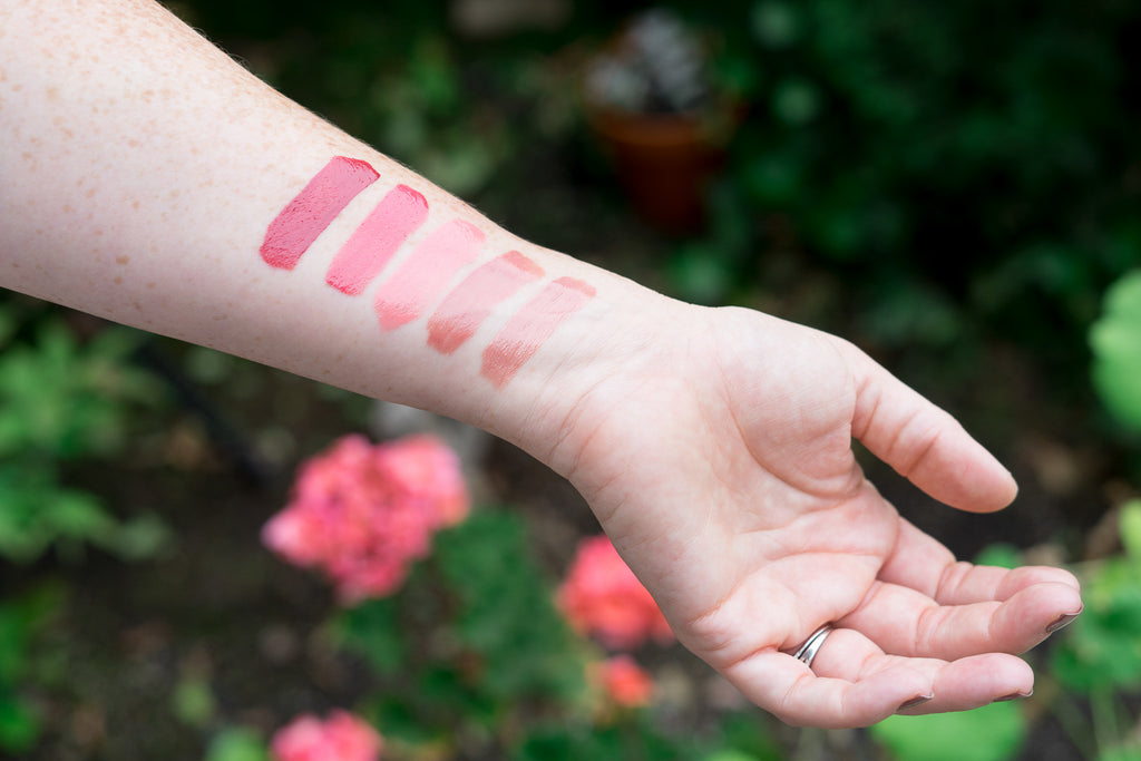 lipstick swatch on arm of social paint lipsticks