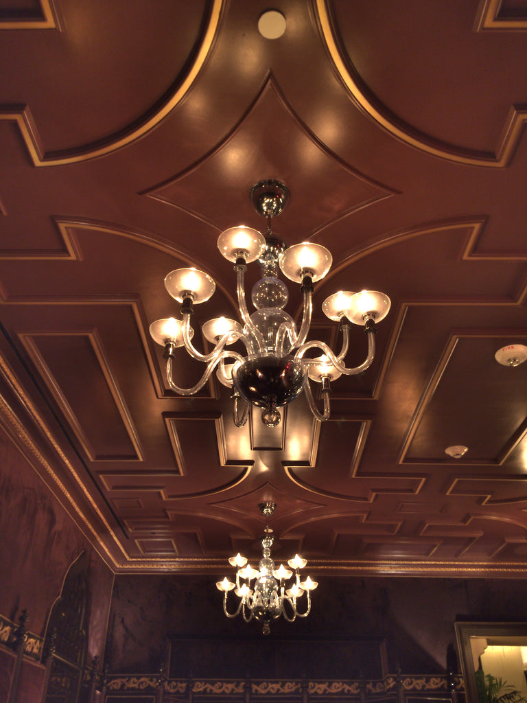 nomad hotel la lobby ceiling and chandelier