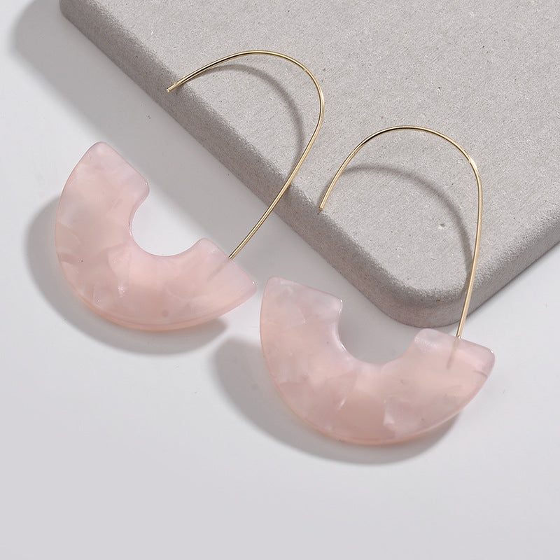 minette pink acrylic earrings janna Conner