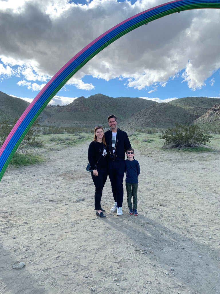 pia Camil lover's rainbow rancho mirage desert x family under the rainbow arch