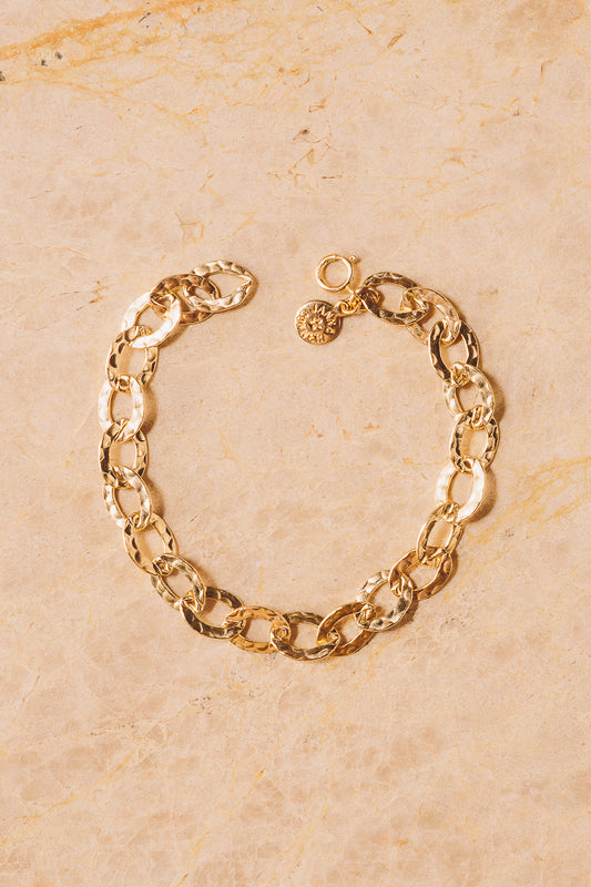 Gold filled bar link chain bracelet — carolyn clare