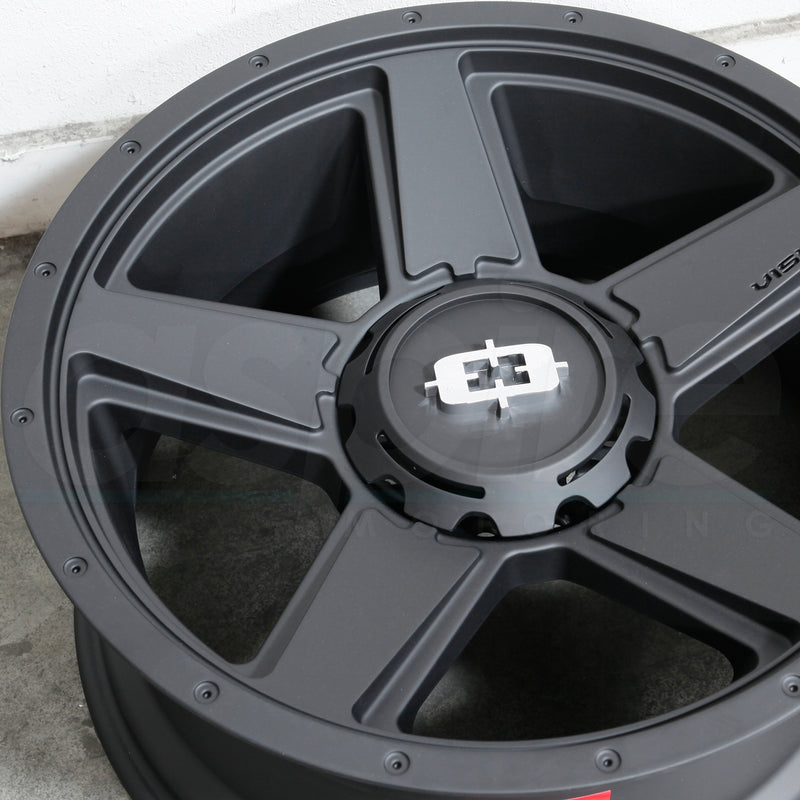 Vision Wheels 390 Empire Satin Black Wheels Outlet