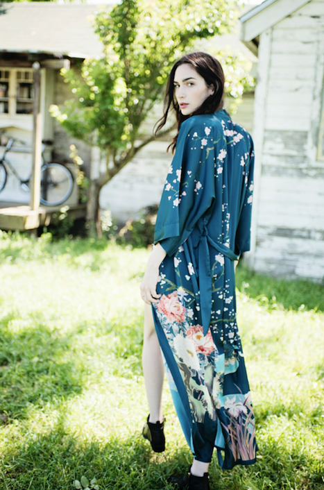 Spring Floral Kimono Robe